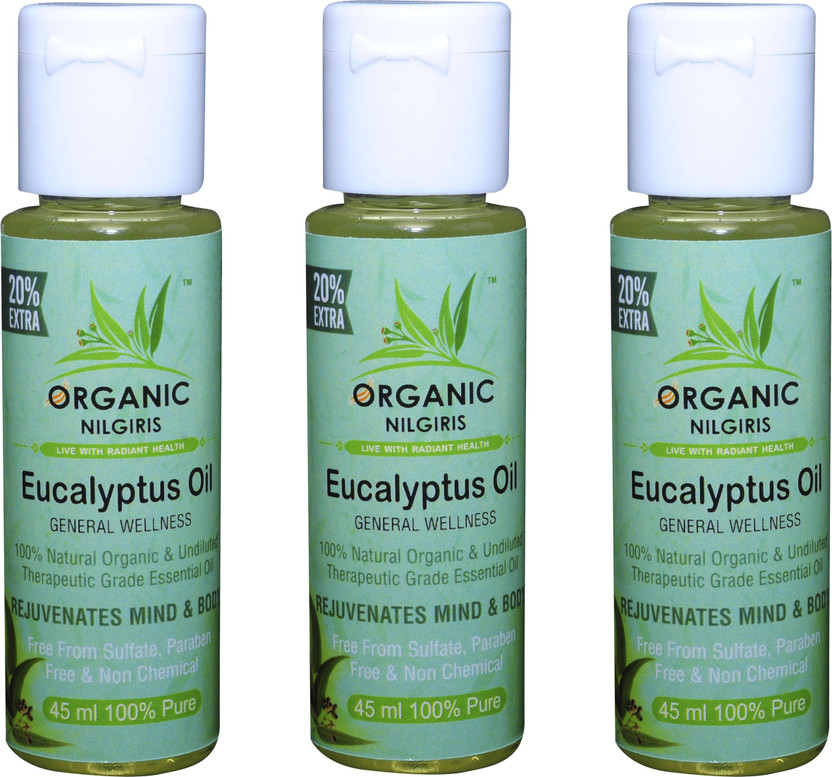 organic nilgiris Eucalyptus Oil 100% Natural Nilgiri thailam, Neelgiri tel for sinus, cold, natural sanitizer, skin & mehandi diffuser, headache(135 ml)