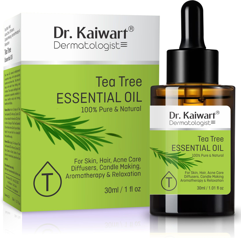 Dr. Kaiwart Tea Tree Oil for Skin, Hair, Acne Care, Diffusers, Aromatherapy & Relaxation(30 ml)