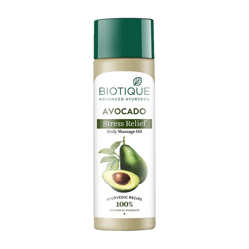 BIOTIQUE Bio Avocado Stress Relief Body Massage Oil(200 ml)