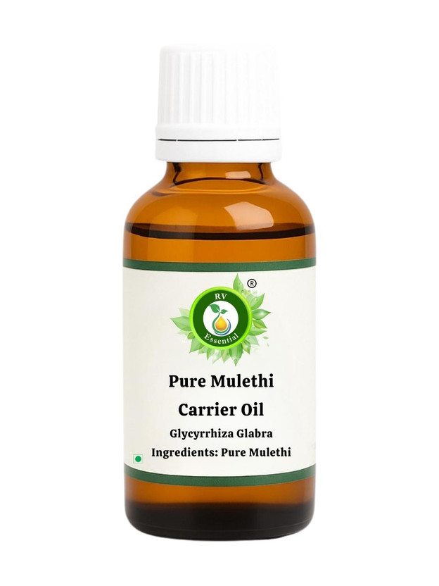 R V Essential Pure Mulethi Carrier Oil 10ml- Glycyrrhiza Glabra (100% Pure and Natural)(10 ml)
