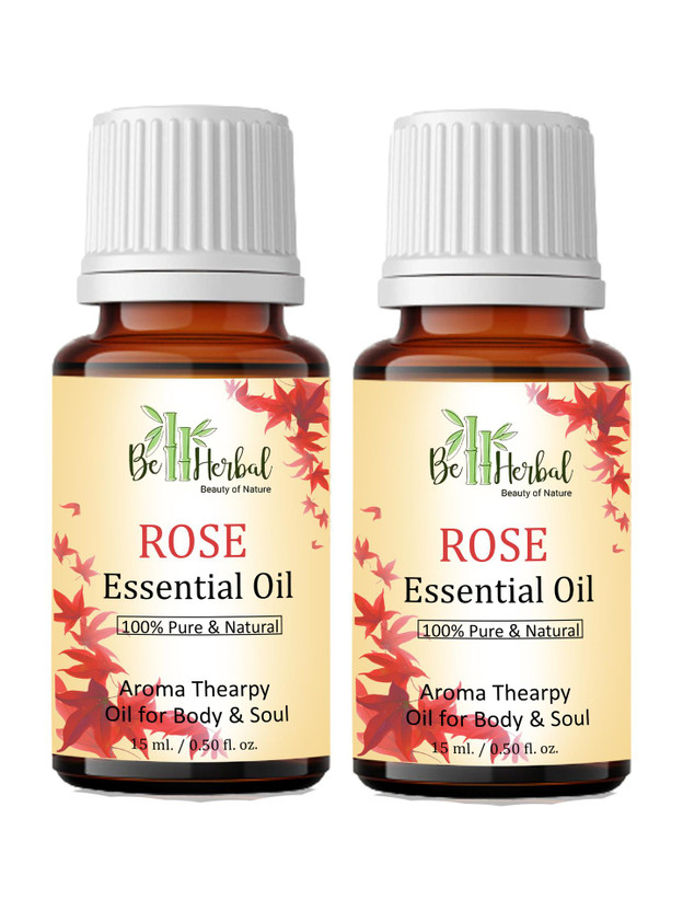 BE BE HERBAL Rose Essential Oil For Anti Stress, Skin, Face and Hair Oil & 100% Pure Natural(30 ml) - Flipkart Deal