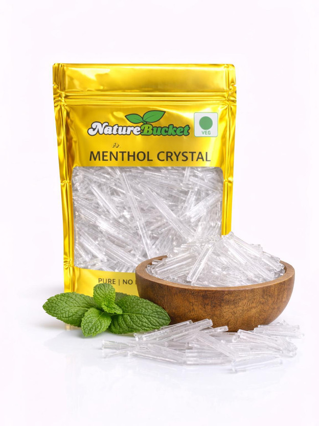 nature bucket Peppermint (Menthol Crystal) – Cooling Crystals for Bath, Aromatherapy & Steam(25 g)
