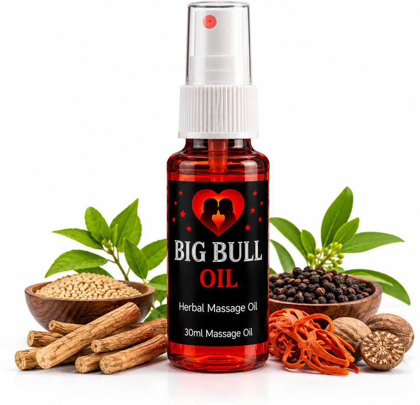 FLIXY Herbal Big Bull Massage Oil with Lavender & Sesame for Muscle Relaxation(30 ml)