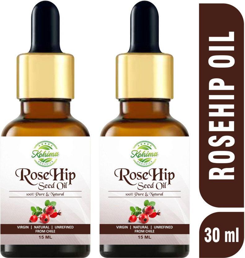 Kohima Organics Rosehip Seed Oil 100% Pure, Undiluted & Natural Therapeutic Grade Oil(30 ml)