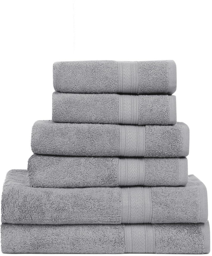 Ambra Linens Cotton 500 GSM Bath Towel Set(Pack of 6)