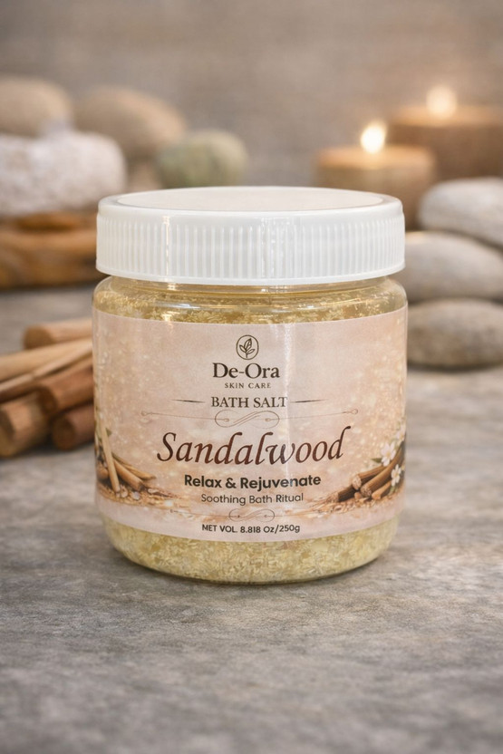 De-Ora skin care Bath Salt Sandalwood 250g | Stress Relief | Muscle Relaxation(250 g)