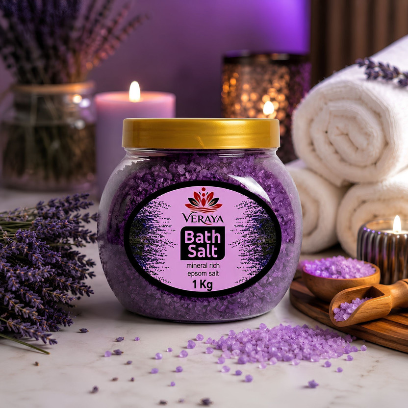 Veraya Veraya Lavender Scented Epsom Bath Salt 1000g for Deep Sleep,Muscle Recovery&Relaxation(1000 g) - Flipkart Deal