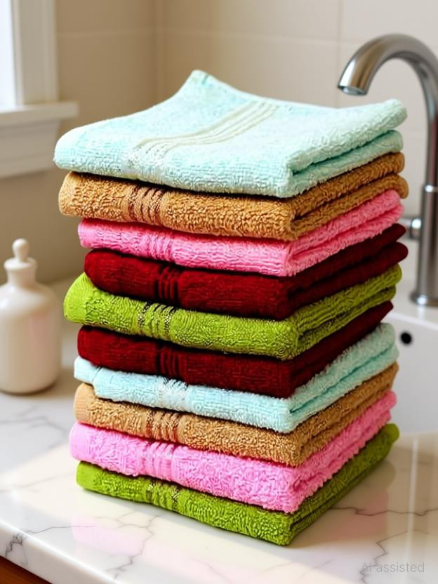 N G textiles Cotton 250 GSM Hand, Face Towel Set(Pack of 10)