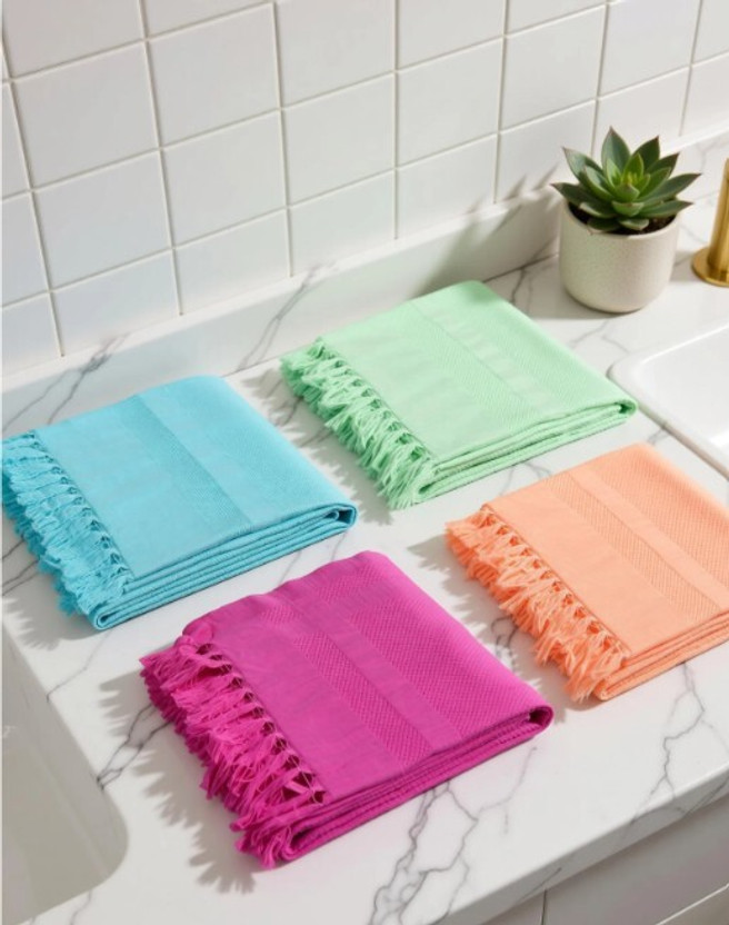 G Fabrics Cotton 500 GSM Bath Towel Set(Pack of 4)