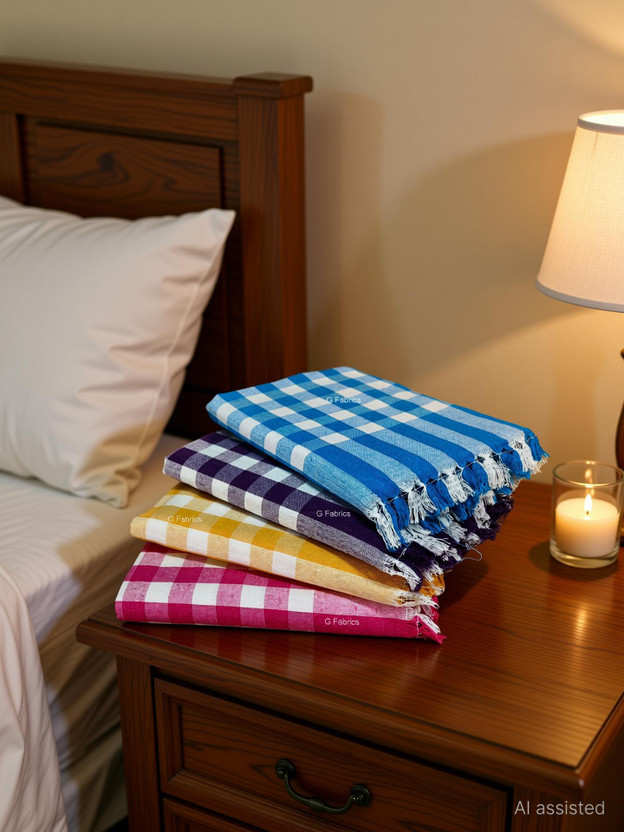 G Fabrics Cotton 500 GSM Bath, Beach, Hair, Sport, Face Towel Set(Pack of 4)