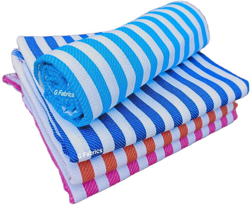 G Fabrics Cotton 500 GSM Beach, Bath Towel Set(Pack of 4)