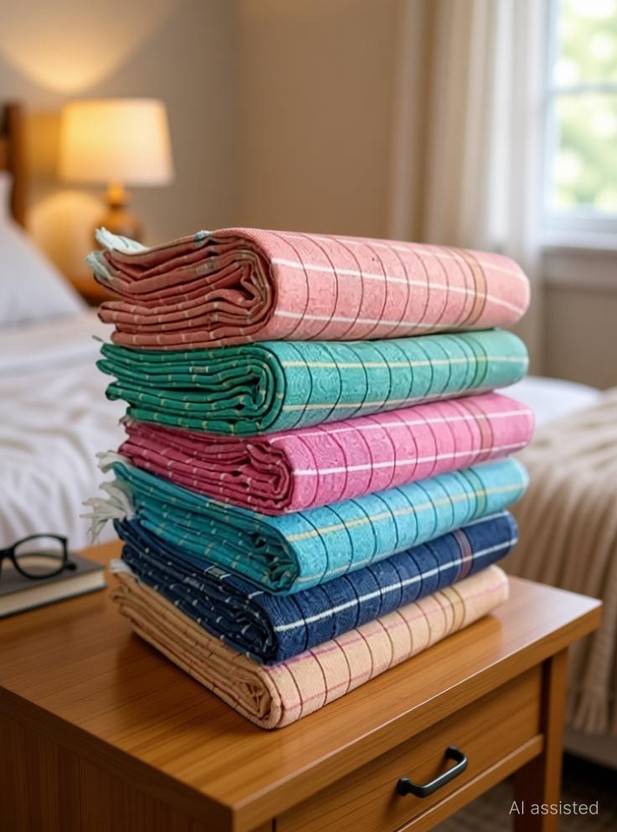 G Fabrics Cotton 500 GSM Bath Towel Set(Pack of 5)