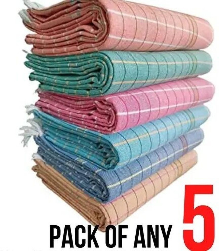 G Fabrics Cotton 500 GSM Bath Towel Set(Pack of 5)
