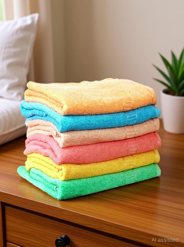 Torque Cotton 420 GSM Hand, Sport, Face Towel Set(Pack of 6)