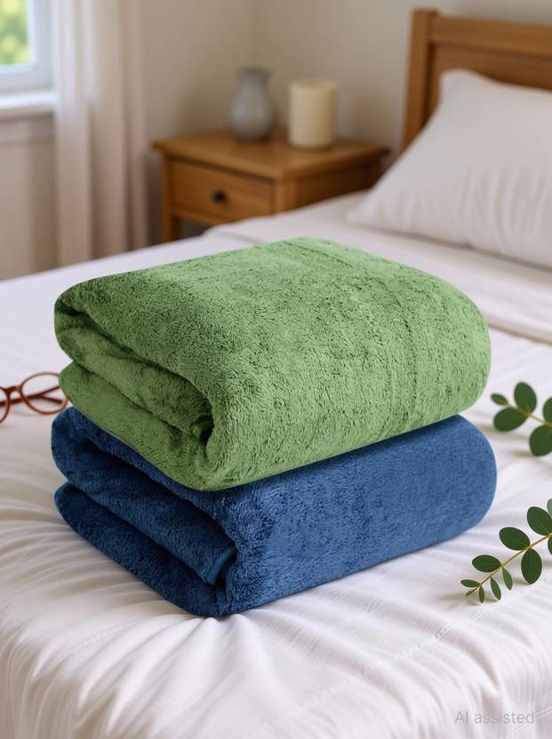 Fezora Microfiber 500 GSM Bath Towel Pack of 2