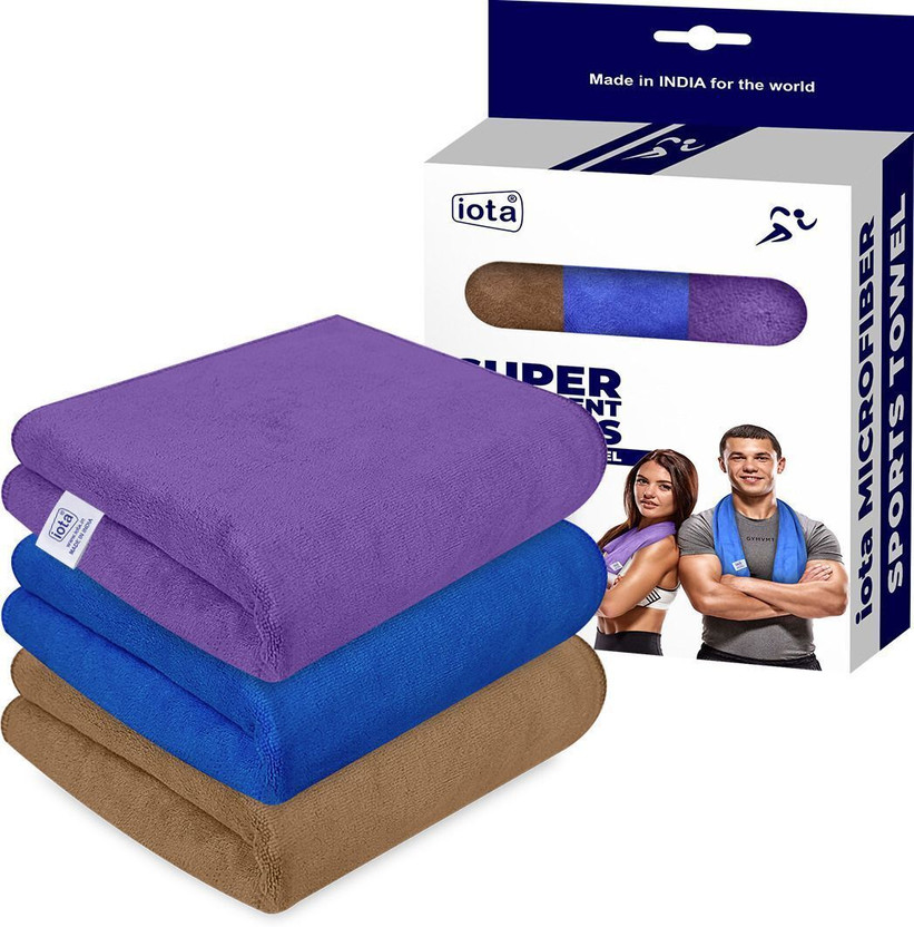 IOTA Microfiber 450 GSM Face, Sport, Hand Towel Set(Pack of 3)