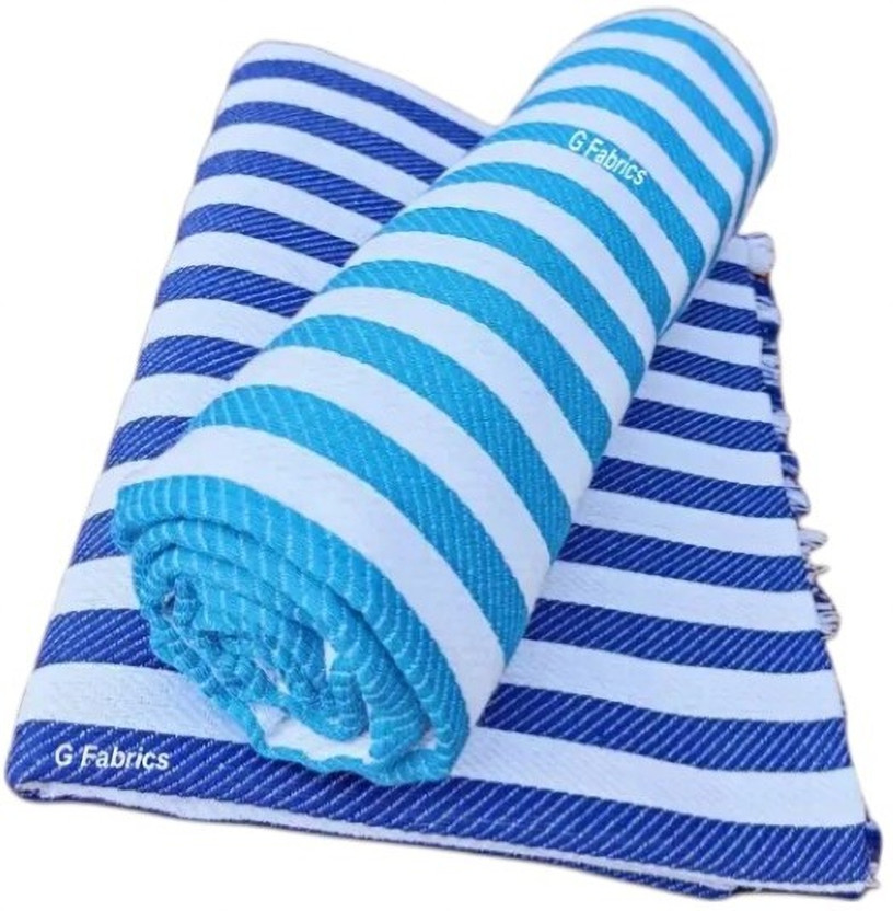 G Fabrics Cotton 500 GSM Bath, Beach, Hair, Sport, Face Towel Set(Pack of 2)