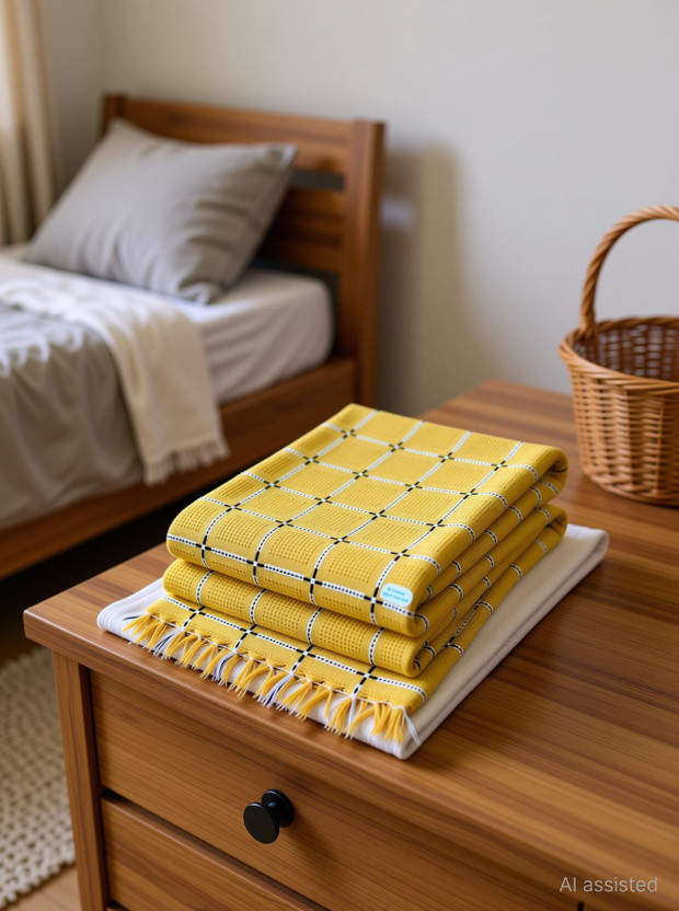 G Fabrics Cotton 500 GSM Bath Towel Set(Pack of 4)