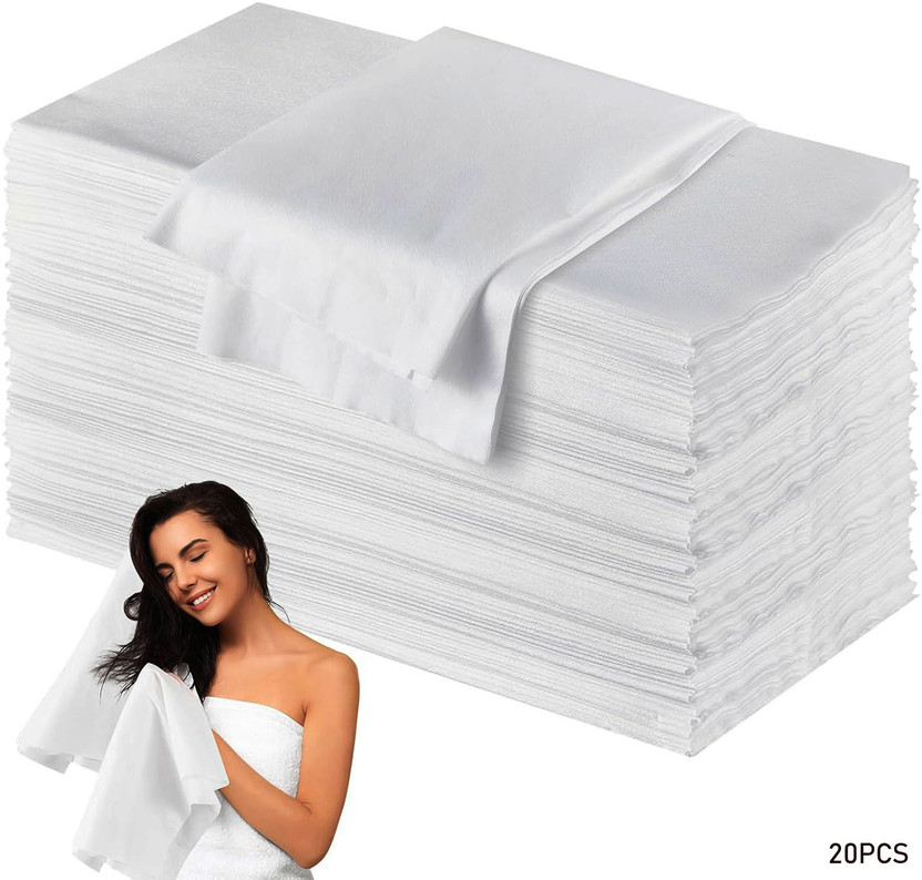 PIRU Cotton 55 GSM Bath, Beach, Face, Hair, Hand, Sport Towel Set(Pack of 20)