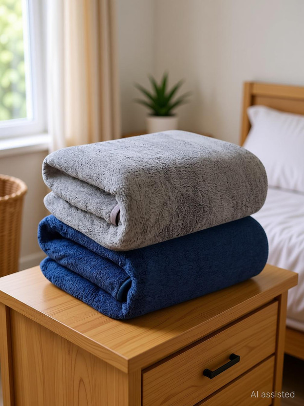 Fezora Microfiber 500 GSM Bath Towel(Pack of 2)