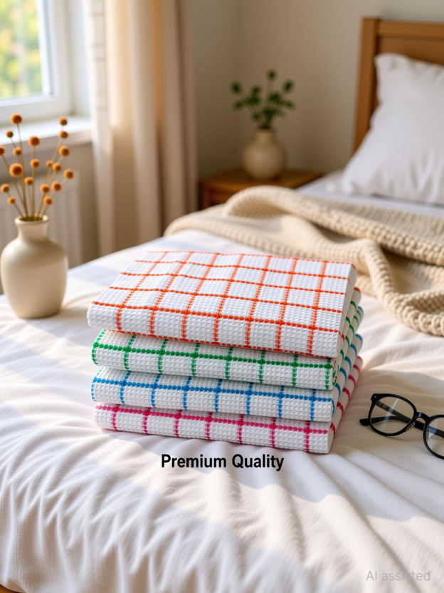 G Fabrics Cotton 500 GSM Bath, Beach, Hair, Sport Towel Set(Pack of 4)