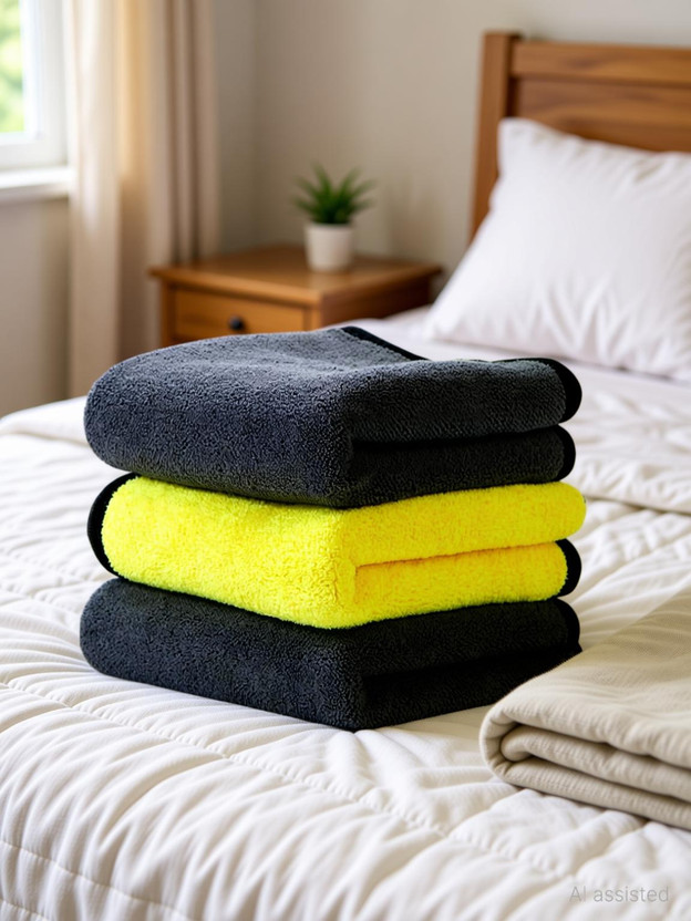 Nyra Microfiber 500 GSM Bath, Beach, Face, Hair, Hand, Sport Towel Set(Pack of 3)