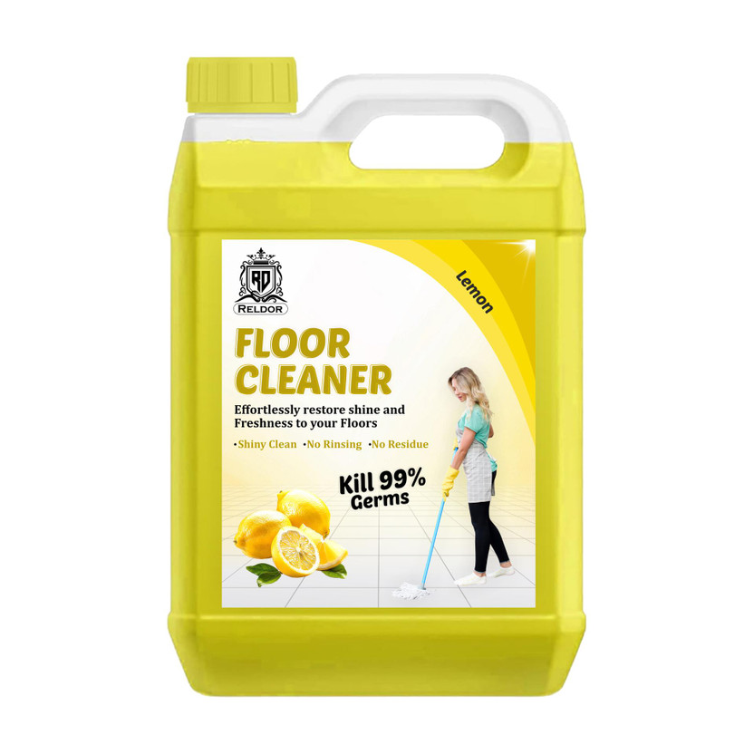RELDOR Tile, Floor & Ceramic Cleaner, Multi-surface Bathroom Cleaner Kills 99.9% Germs Lemon(3 L)