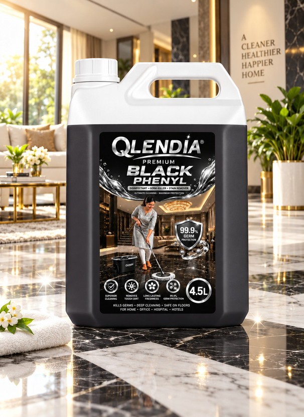 Qlendia Black Cleaner| 10X Power Cleaning | Deep Stain & Germ Removal & Disinfection Original(4500 ml)