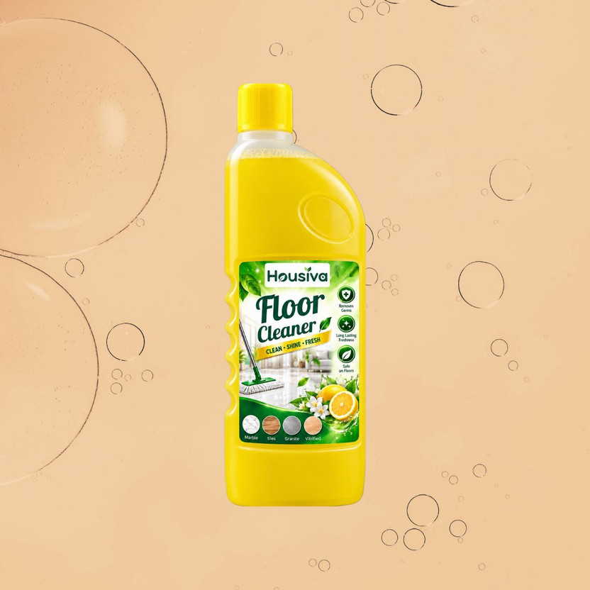 housiva Perfumed Floor Cleaner Liquid for Home Floors Tiles Washroom Mopping Lemon(500 ml)