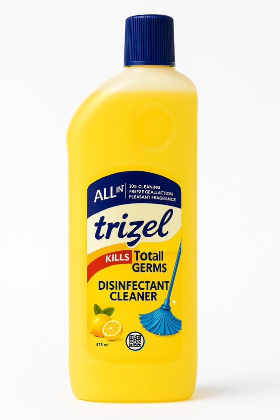 CLEAN FRESH Trizel Disinfectant Floor Cleaner Liquid –Lemon Fragrance, Kills Germs Lemon(1 L)