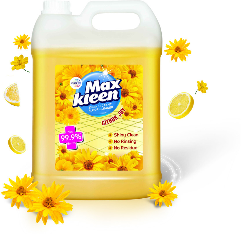 Maxkleen Disinfectant Surface & Floor Cleaner Liquid, Suitable for All Floor Cleaner Mops Citrus Joy(5000 ml)