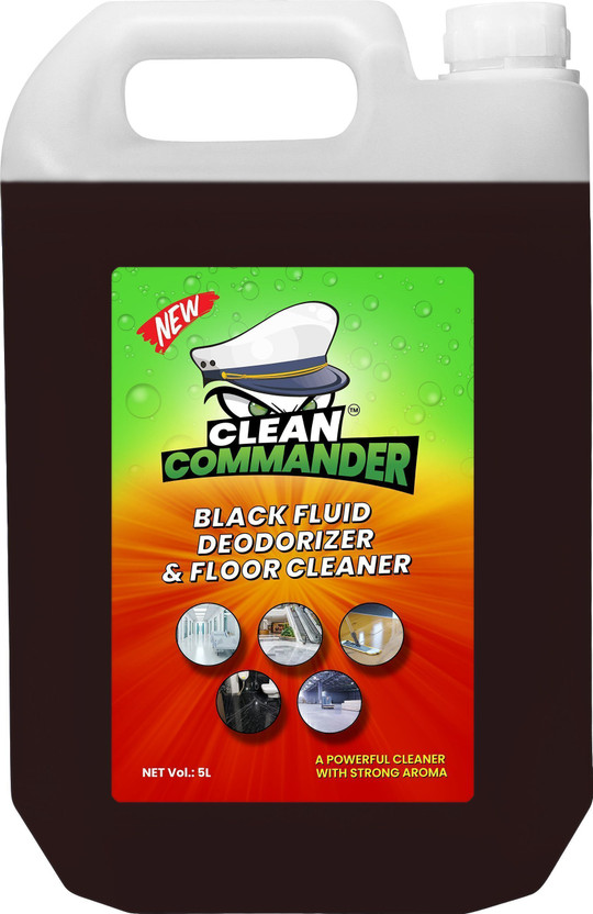 Clean Commander Disinfectant Black Floor Cleaner | 5L | Regular(5000 ml)