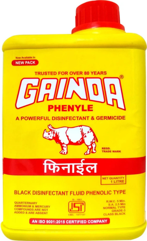 GAINDA Black Disinfectant Phenyle1L ISI Marked Quality Phenyl Regular Liq Floral Liquid NA(1000 ml)