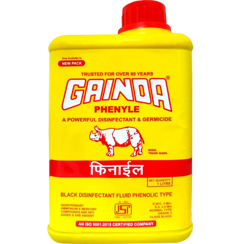 GAINDA Black Disinfectant Phenyle1L ISI Marked Quality Phenyl Regular Liq Floral Liquid NA(1000 ml)