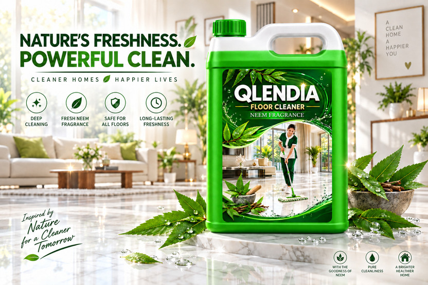 Qlendia Perfumed Floor Cleaner for Floors, Tiles and Washroom Cleaning & Mopping Neem(3000 ml)