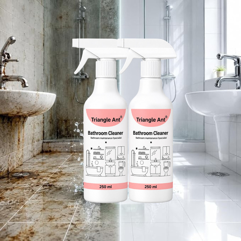 Triangle Ant Bathroom Cleaner Spray And Scrub Cleaning for Bathroom & Floor Tiles Cleaner lemon(2 x 250 ml)