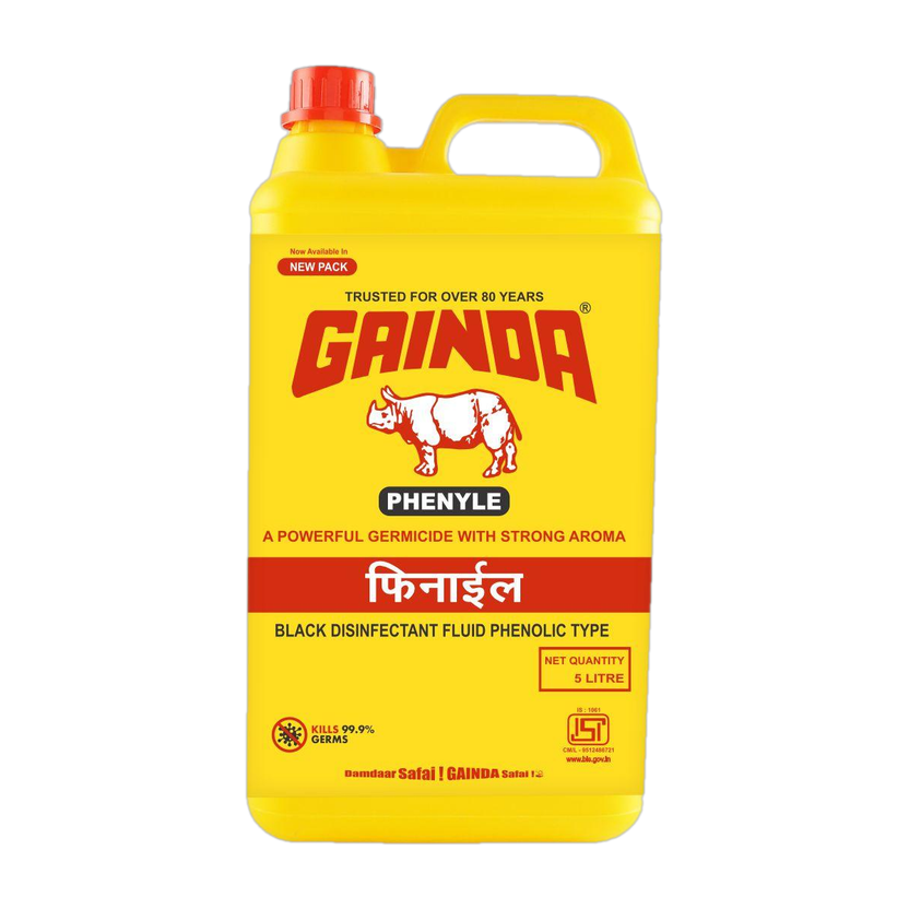 GAINDA Black Phenyle Surface Disinfectant Floor Cleaner Kills 99.9% Germs Plain(5 L)