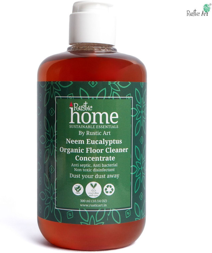 RUSTIC ART Home Neem Eucalyotus Organic Floor Cleaner Concentrate 300Ml Eucalyptus(300 ml)