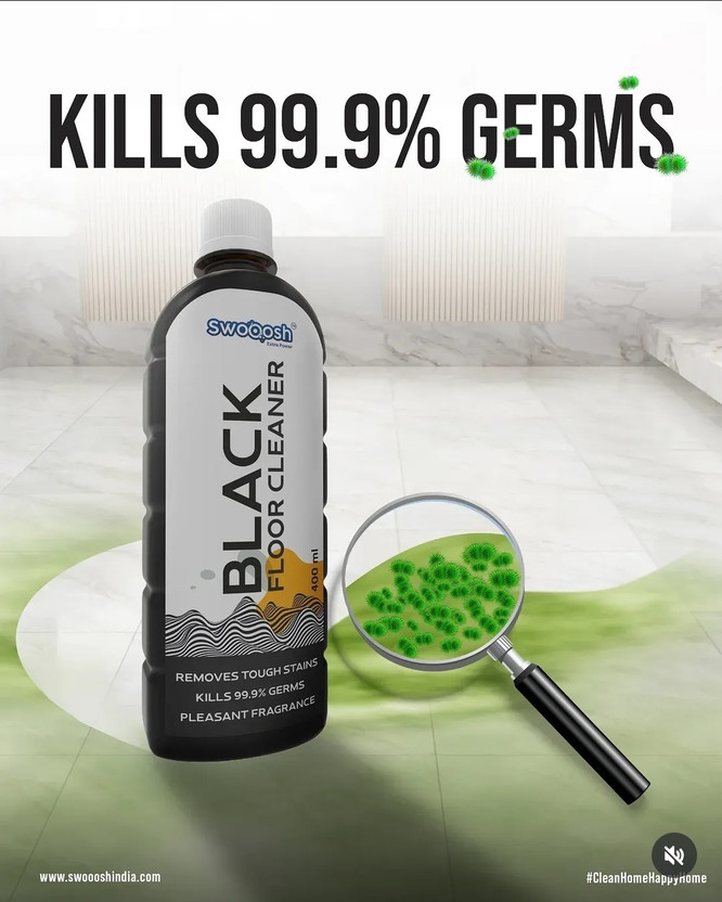 Swooosh BLACK FLOOR CLEANER FLORAL(398 ml)
