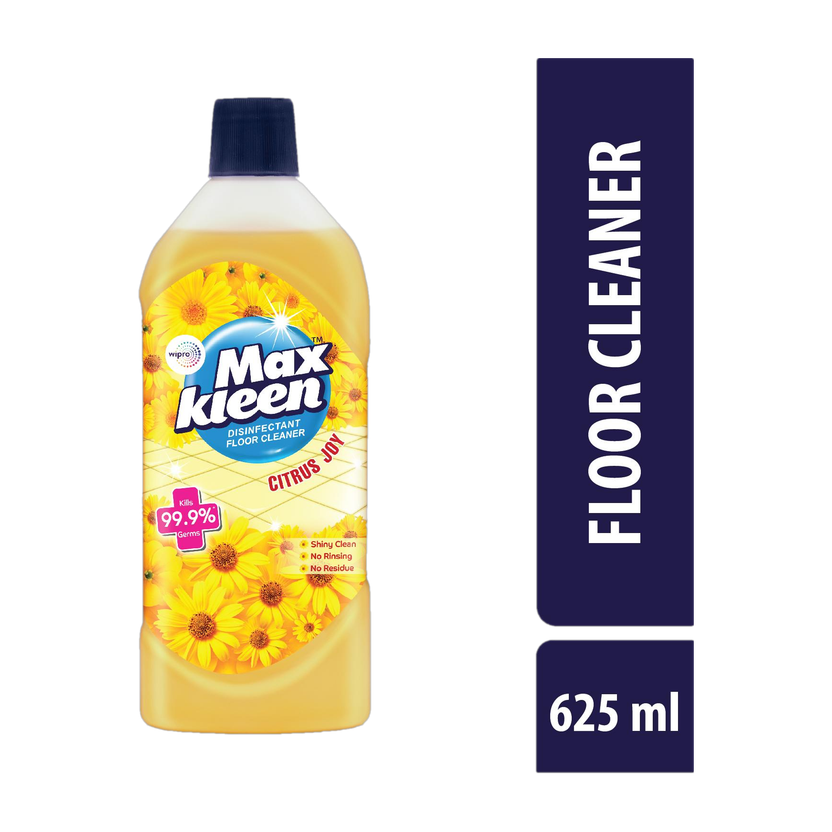 Maxkleen Disinfectant Surface & Floor Cleaner Liquid, Suitable For All Floor Cleaner Mops Citrus Joy(625 ml)