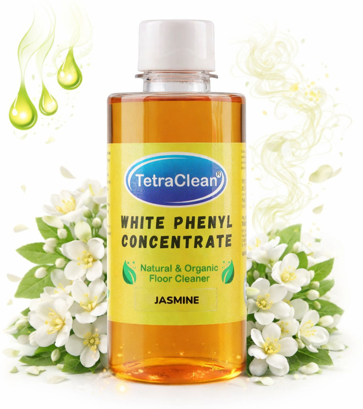 TetraClean White Phenyl Concentrate Natural & Organic Floor Cleaner Jasmine Fragrance(250 ml)