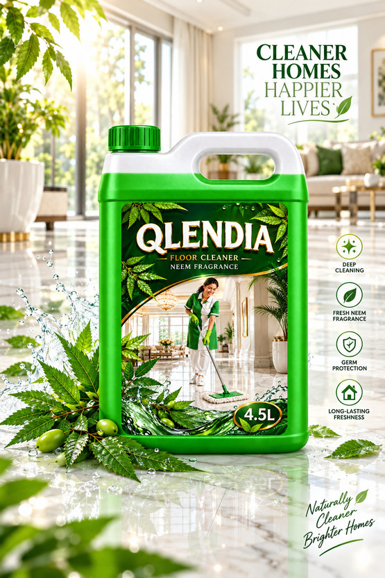 Qlendia Perfumed Floor Cleaner for Floors, Tiles and Washroom Cleaning & Mopping Neem(4500 ml)