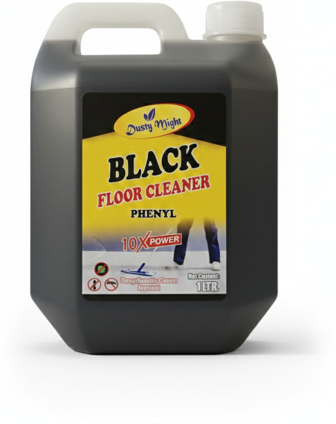 Dusty Might Floor Cleaner Dirt Removal Disinfectant Phenyl Liquid Surface Stains & Germs Black Phenyl(1 L)