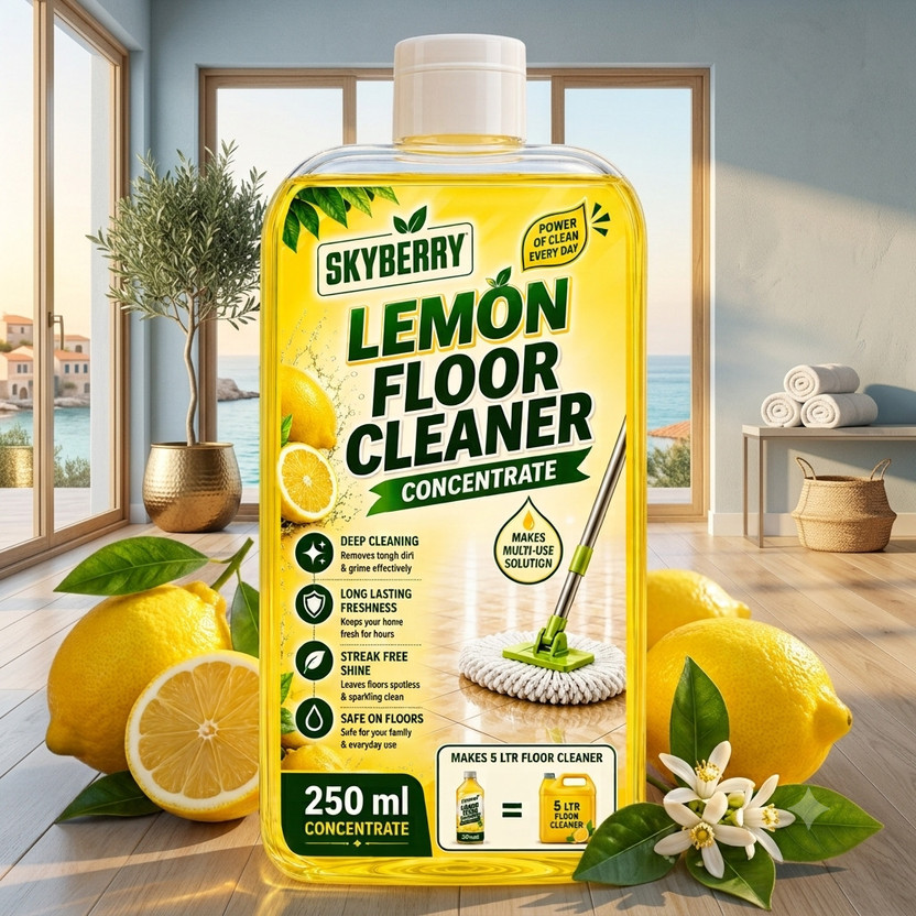 skyberry Daily Care Floor Cleaner Concentrate for Fresh Clean Home Surfaces Lemon(250 ml)