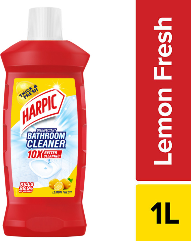 Harpic Bathroom Cleaner, Liquid, for basin, commode, tile, floor, not phenyl, red Lemon(1 L)