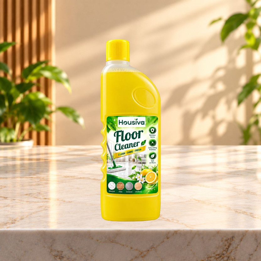 housiva Lemon Perfumed Floor Cleaner Liquid for Floors Tiles Washroom Cleaning Mopping Lemon(500 ml)