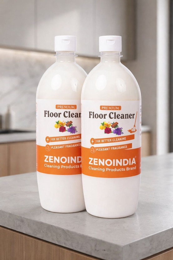 Zeno India Premium Floor Cleaner Liquid | Pleasant Fragrance | For Tiles, Marble & Granite Floral / Pleasant(2 x 1 L)
