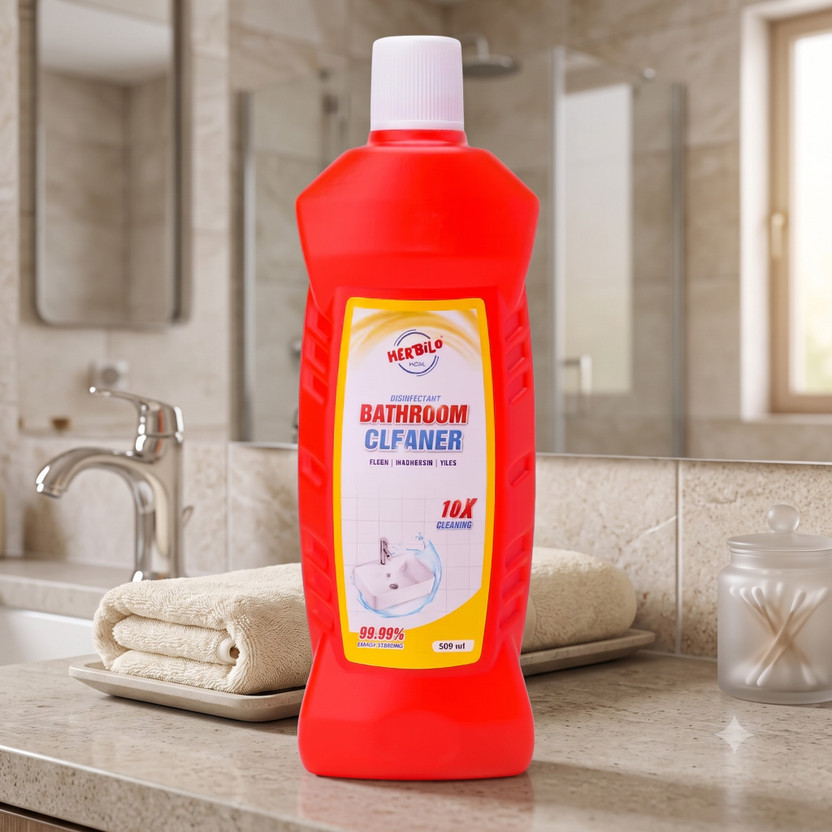 Herbilo India Bathroom Cleaning Solution for Tiles Basin and Floor Maintenance No fragrance(500 ml)