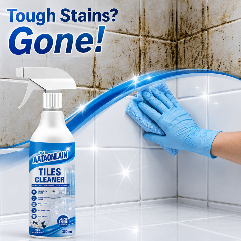 AATAONLAIN Tile Cleaner Liquid for Bathroom, Kitchen & Floor | | Removes Tough Stains, Dirt, Grime & Water Marks(250 ml)