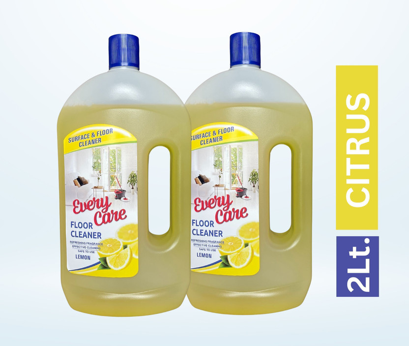 Everycare Floor Cleaner Lemon | 100% Removal of stains for complete clean floors Lemon(2 x 1000 ml)
